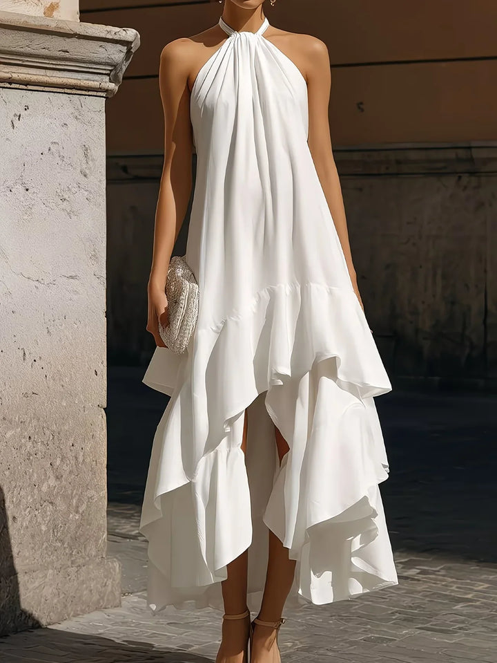 Joanna Flowing Halter Midi Dress