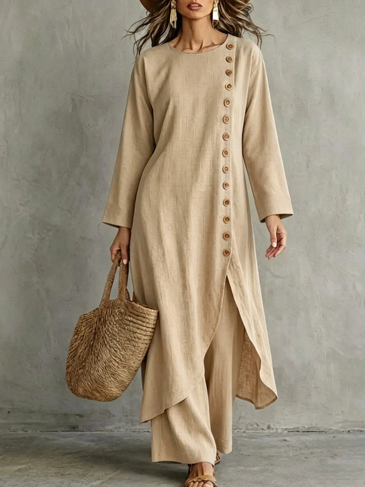 Verity Asymmetric Button Placket Set