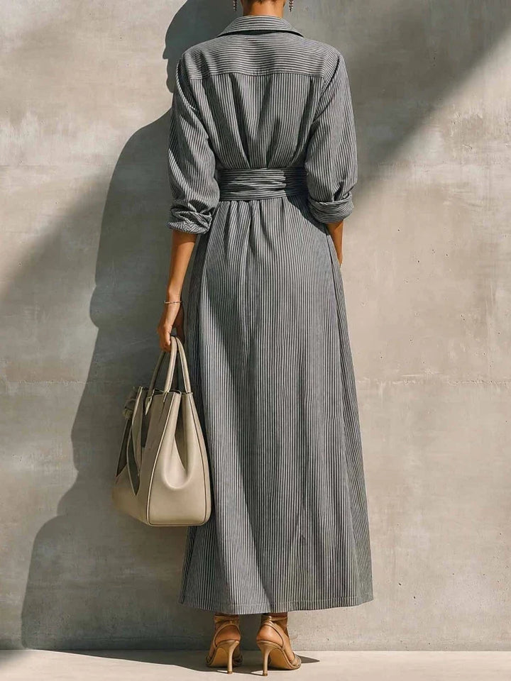 Kayla Striped Wrap Maxi Dress
