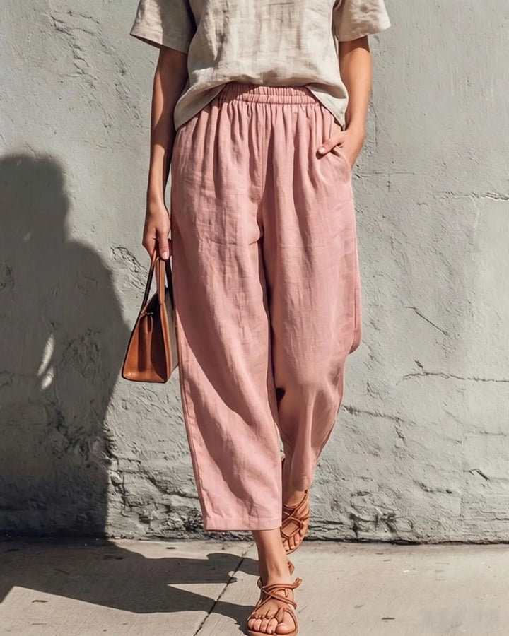 Natalee Wide Leg Linen Pants