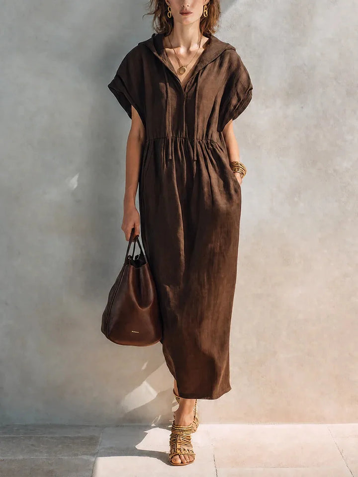 Juliana Casual Hooded Maxi Dress