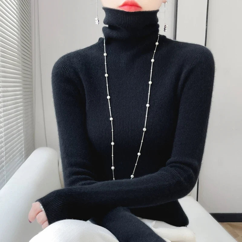 Colette Ribbed Turtleneck Sweater