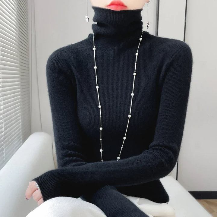 Colette Ribbed Turtleneck Sweater