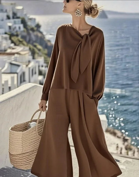 Violette Long Sleeve Relaxed Fit Jumpsuit Set