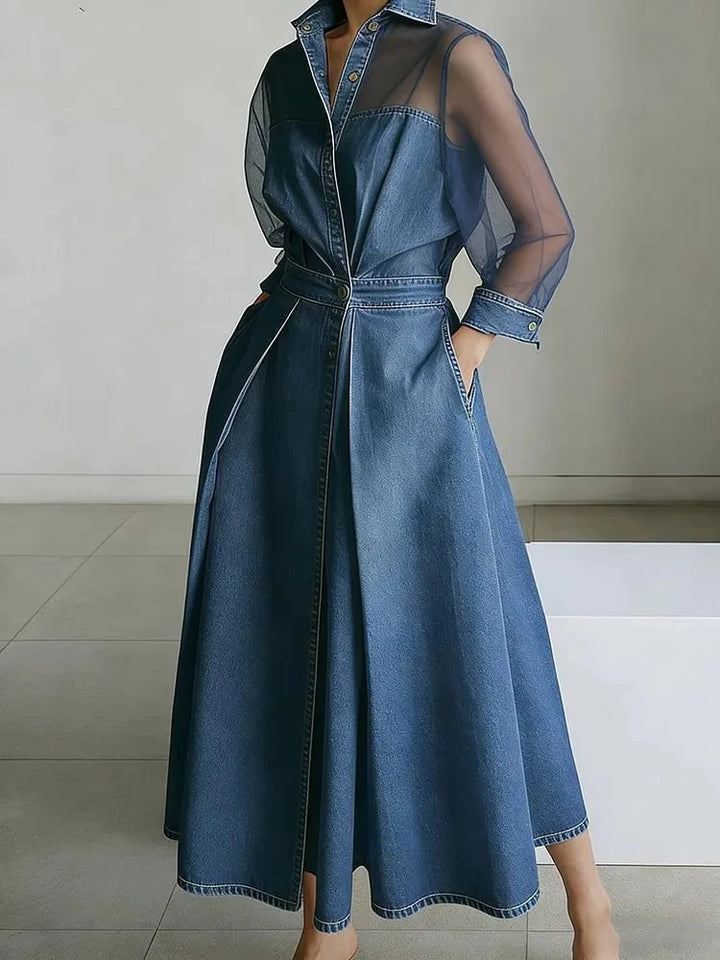 Valeria Denim Midi Dress