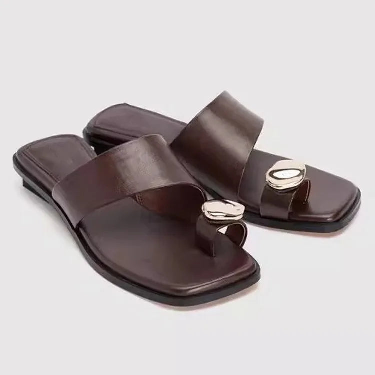 Sansa Comfortable Square Toe Slides