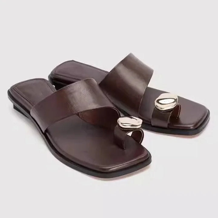Sansa Comfortable Square Toe Slides