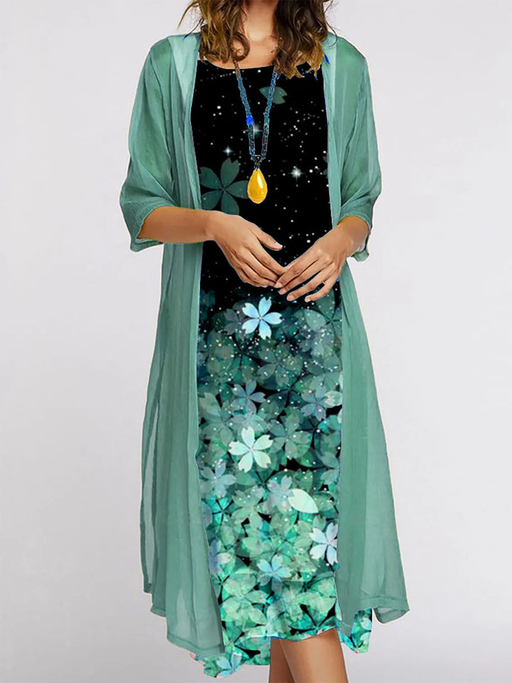 Vera Floral Cardigan Midi Dress