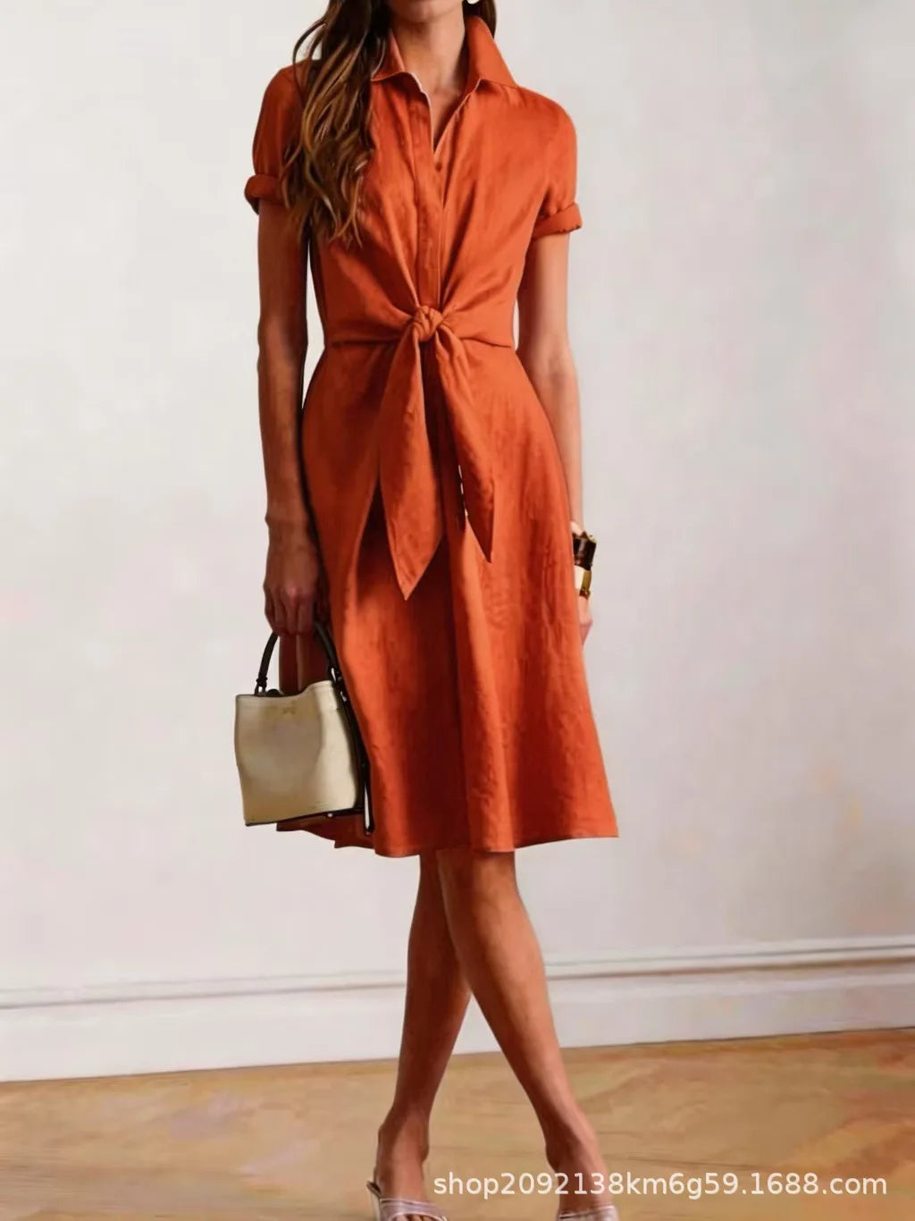 Amy Tie Waist Midi Dress
