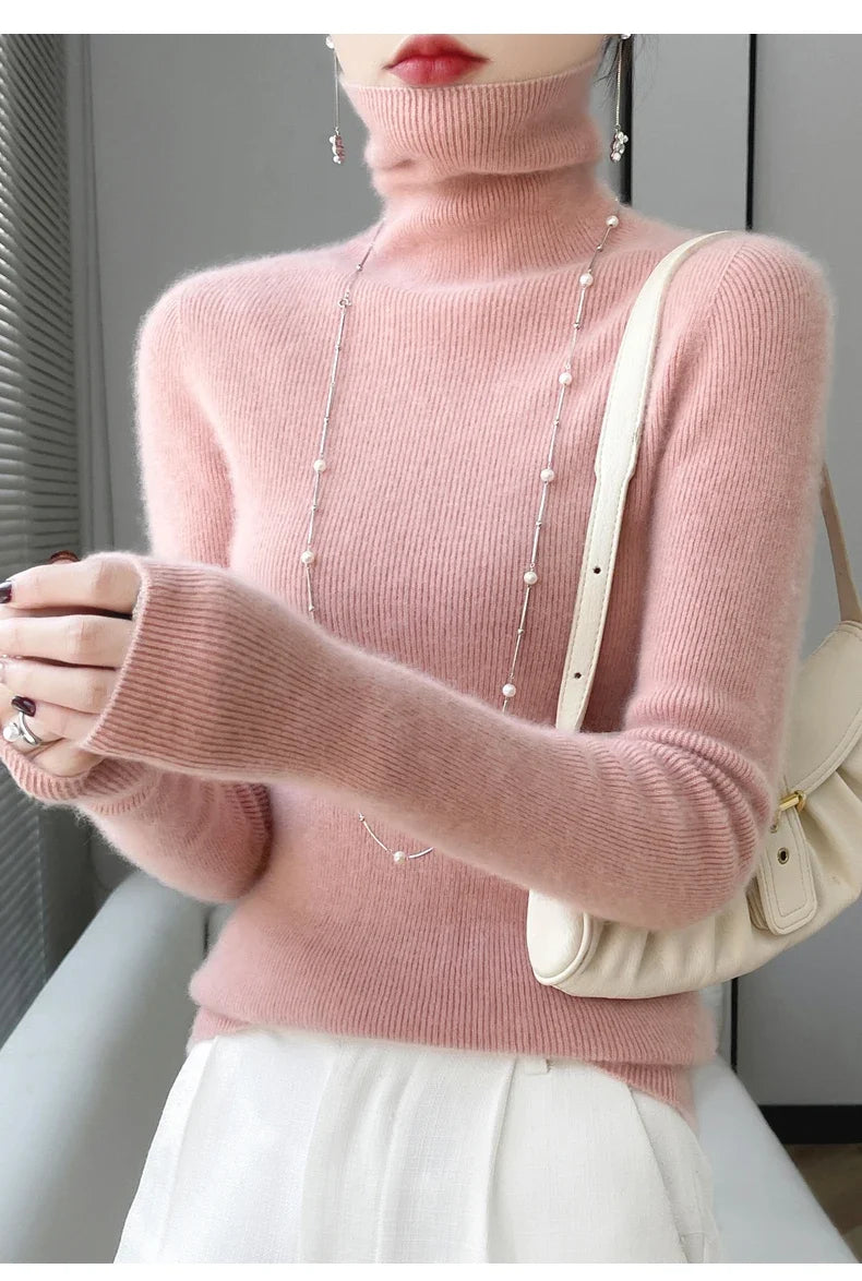 Colette Ribbed Turtleneck Sweater