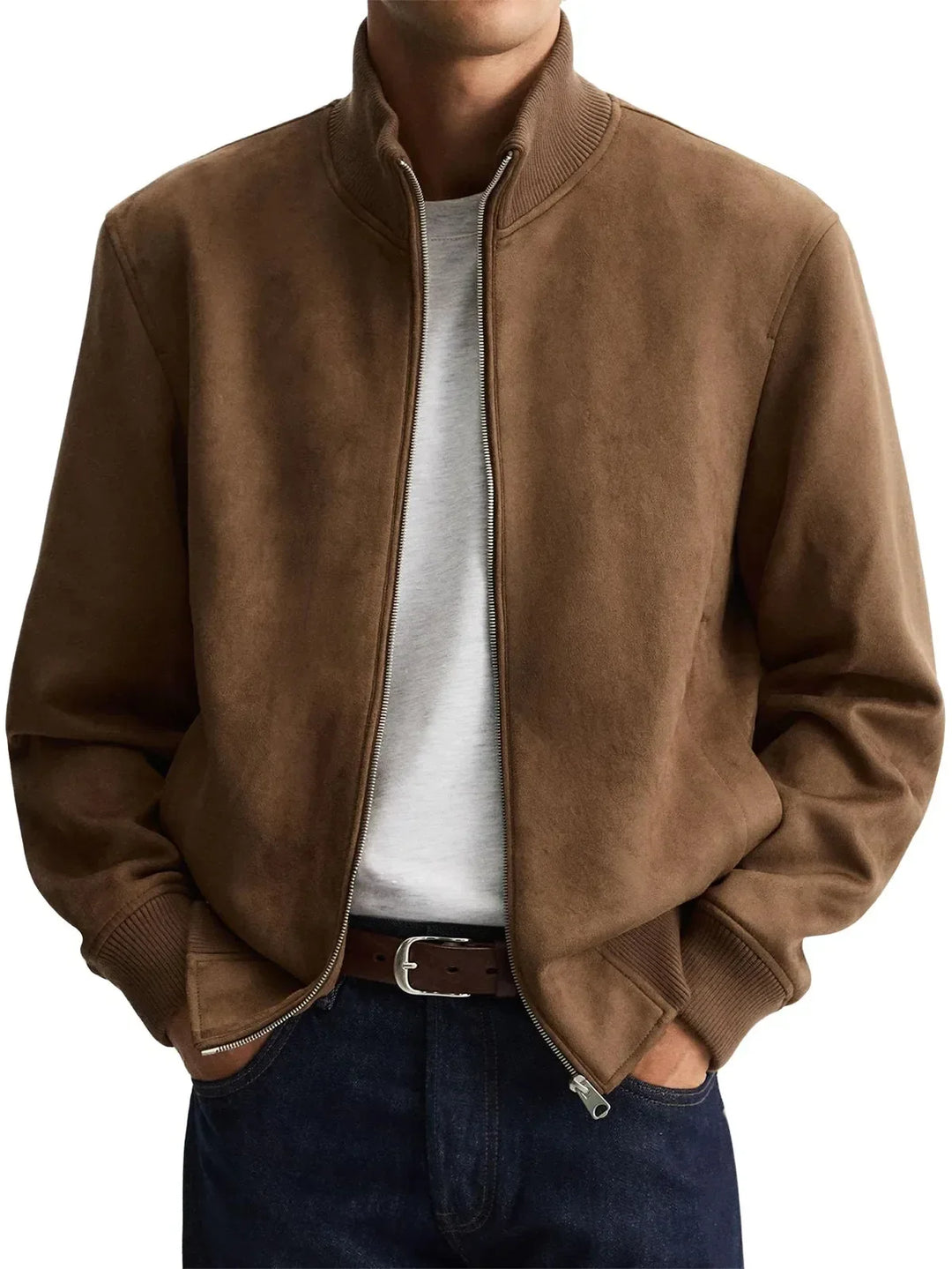 Felix Suede Look Bomber Jacket
