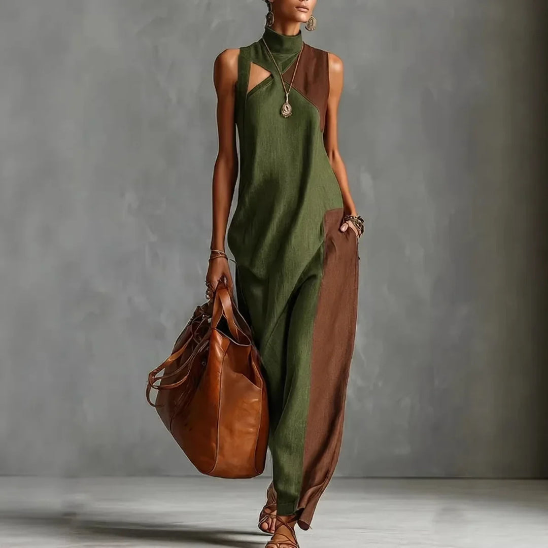 Lysanne Color Block Maxi Dress