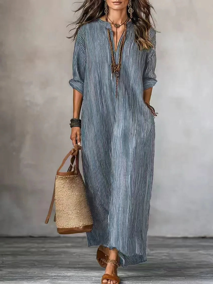 Giselle Relaxed V Neck Maxi Dress