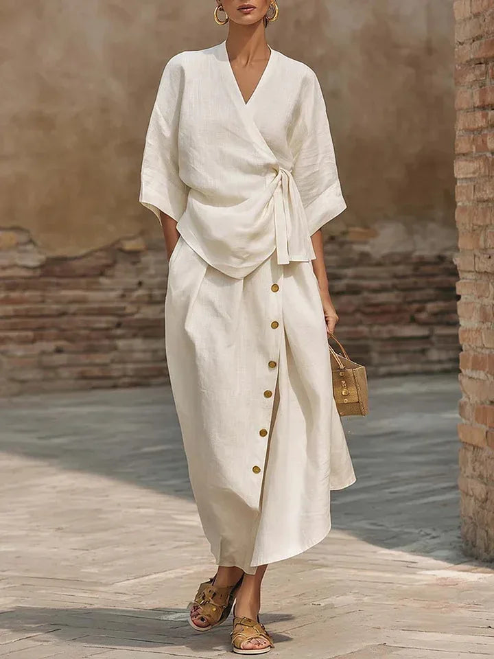 Sophia Elegant Midi Skirt Set