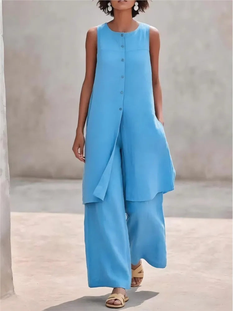Cecilia Casual Layered Trouser Set