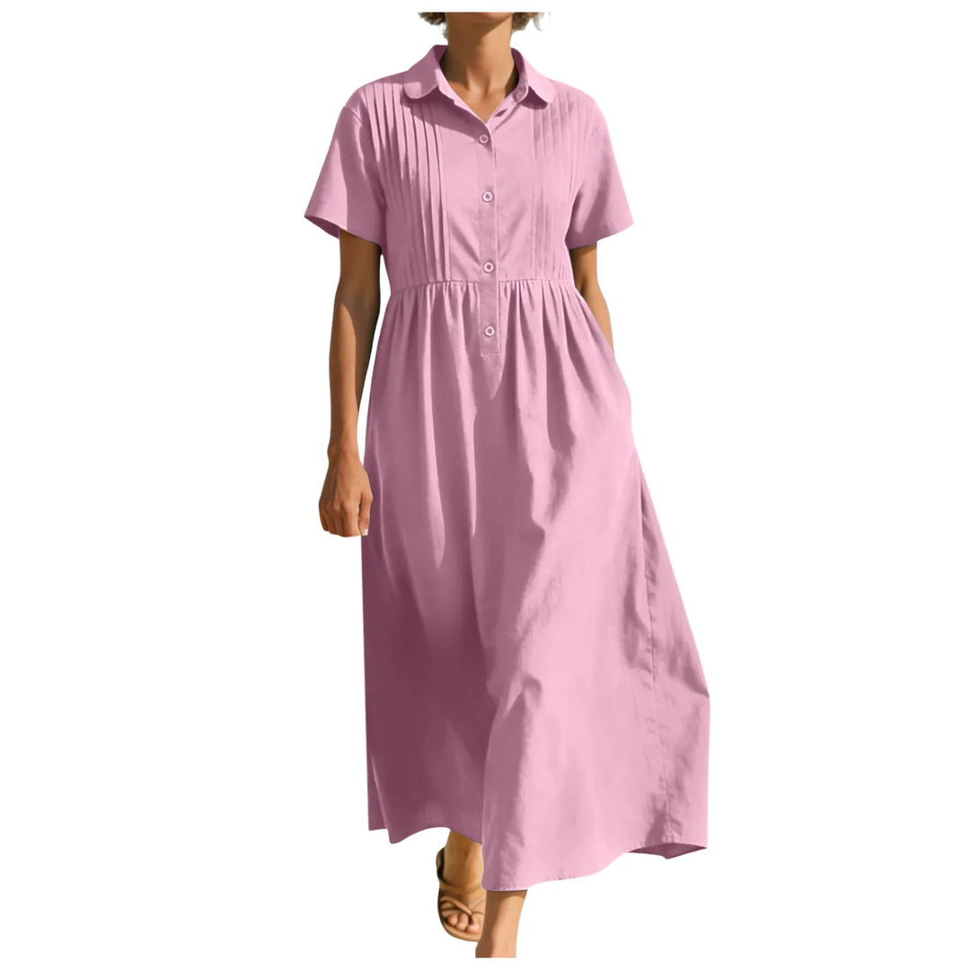 Stella Button Front Midi Dress