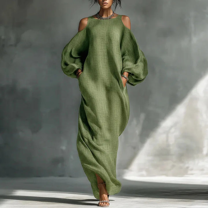 Callen Bohemian Linen Maxi Dress