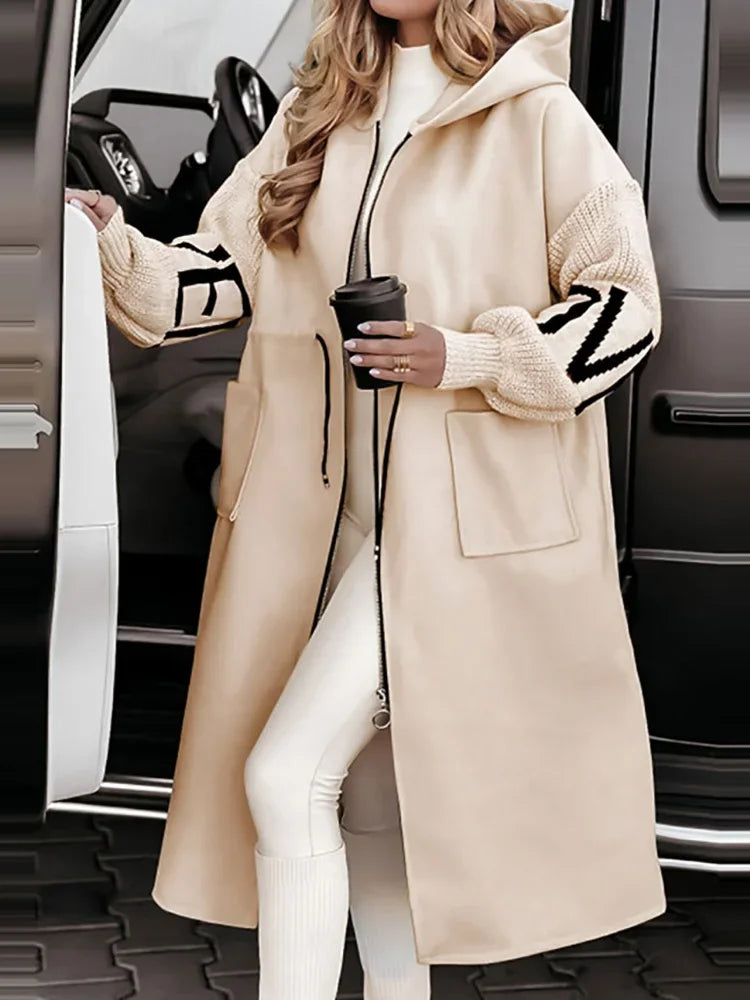 Marielle Drawstring Waist Maxi Coat