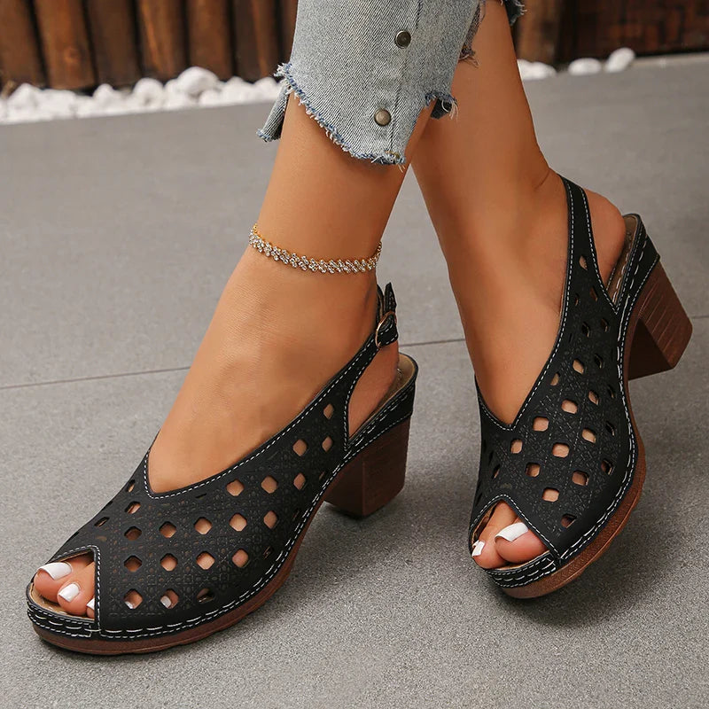 Macey Orthopedic Peep Toe Sandals