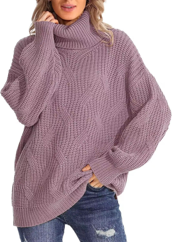 Sylvie Cable Knit Turtleneck Sweater