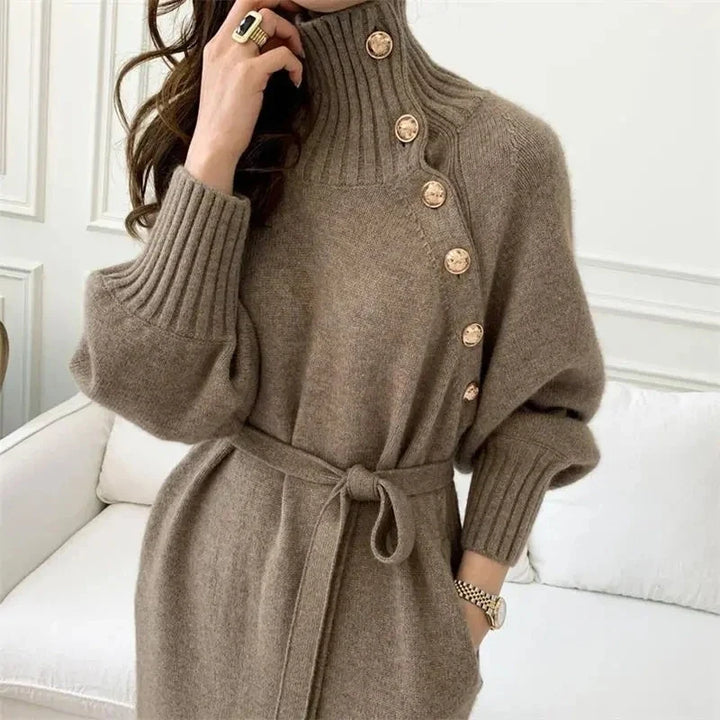 Osanna Button Placket Sweater Dress