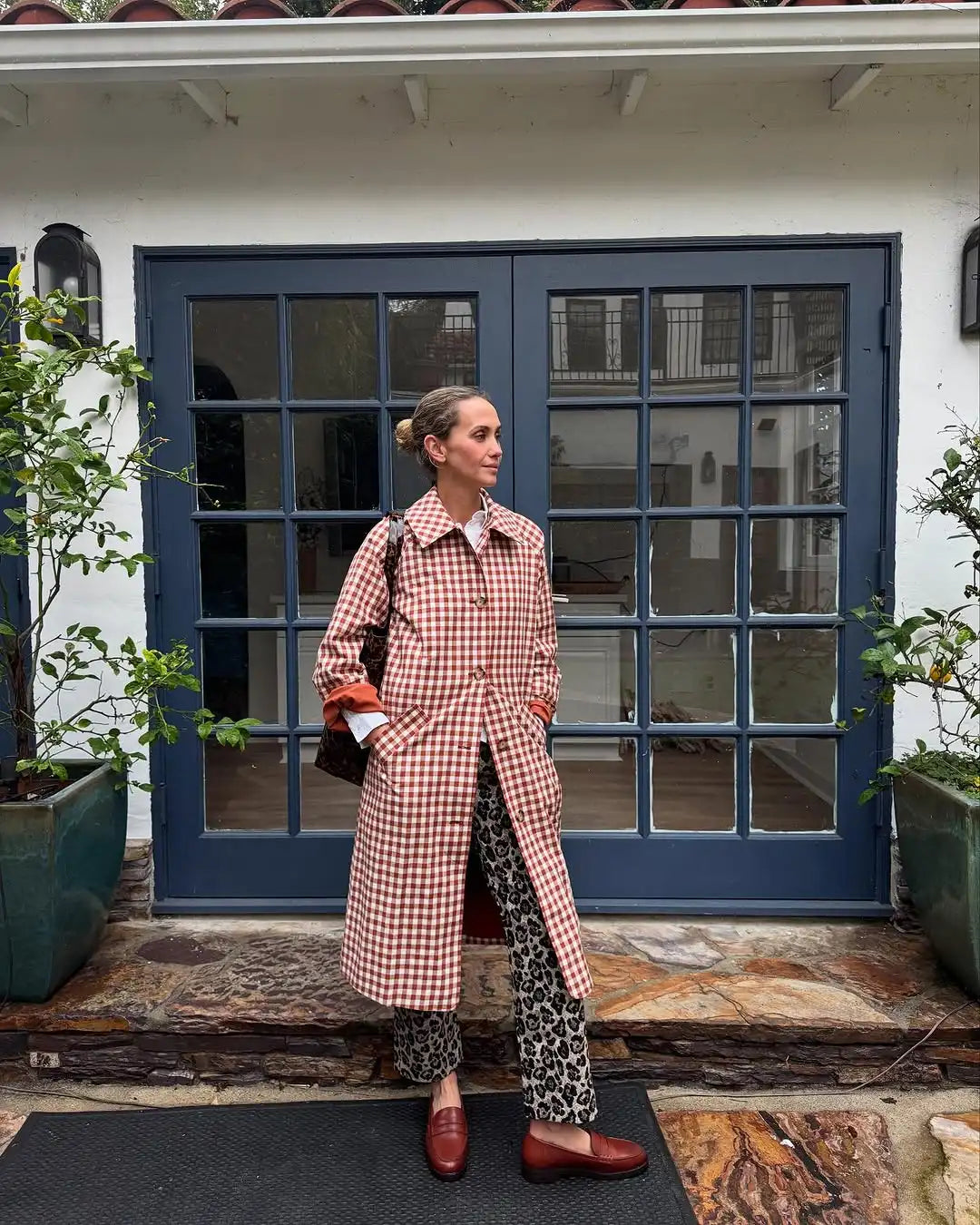 Rosamund Gingham Trench Coat