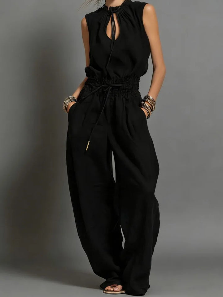 Georgia Drawstring Wide Leg Jumpsuit