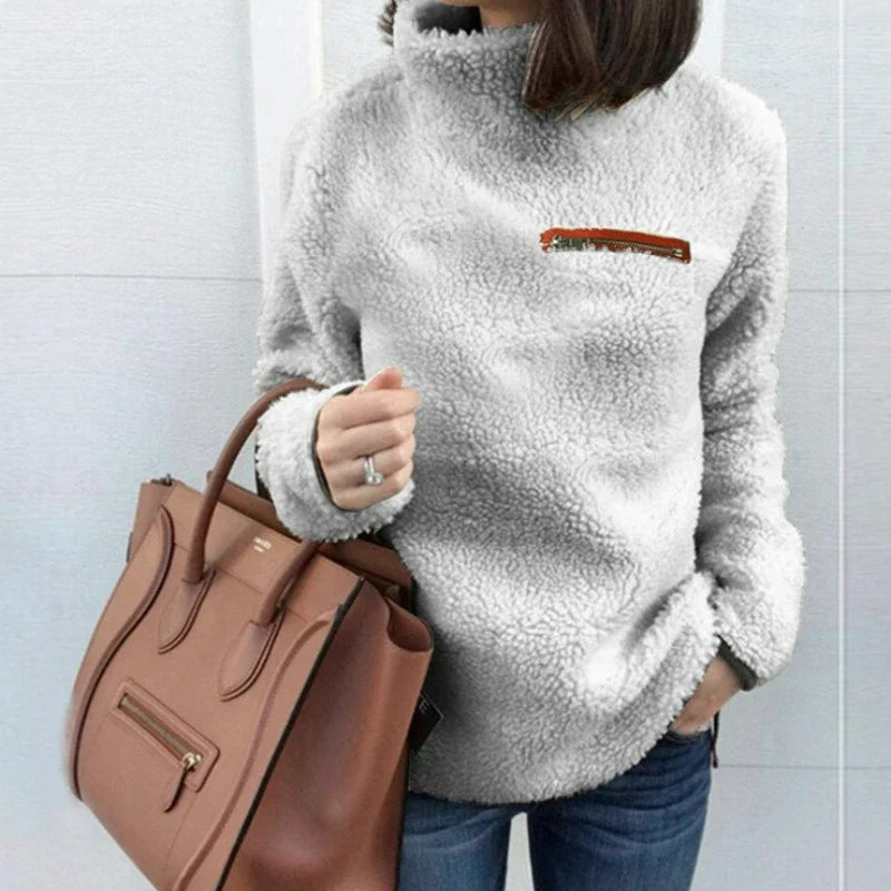 Marielys Sherpa Turtleneck Top