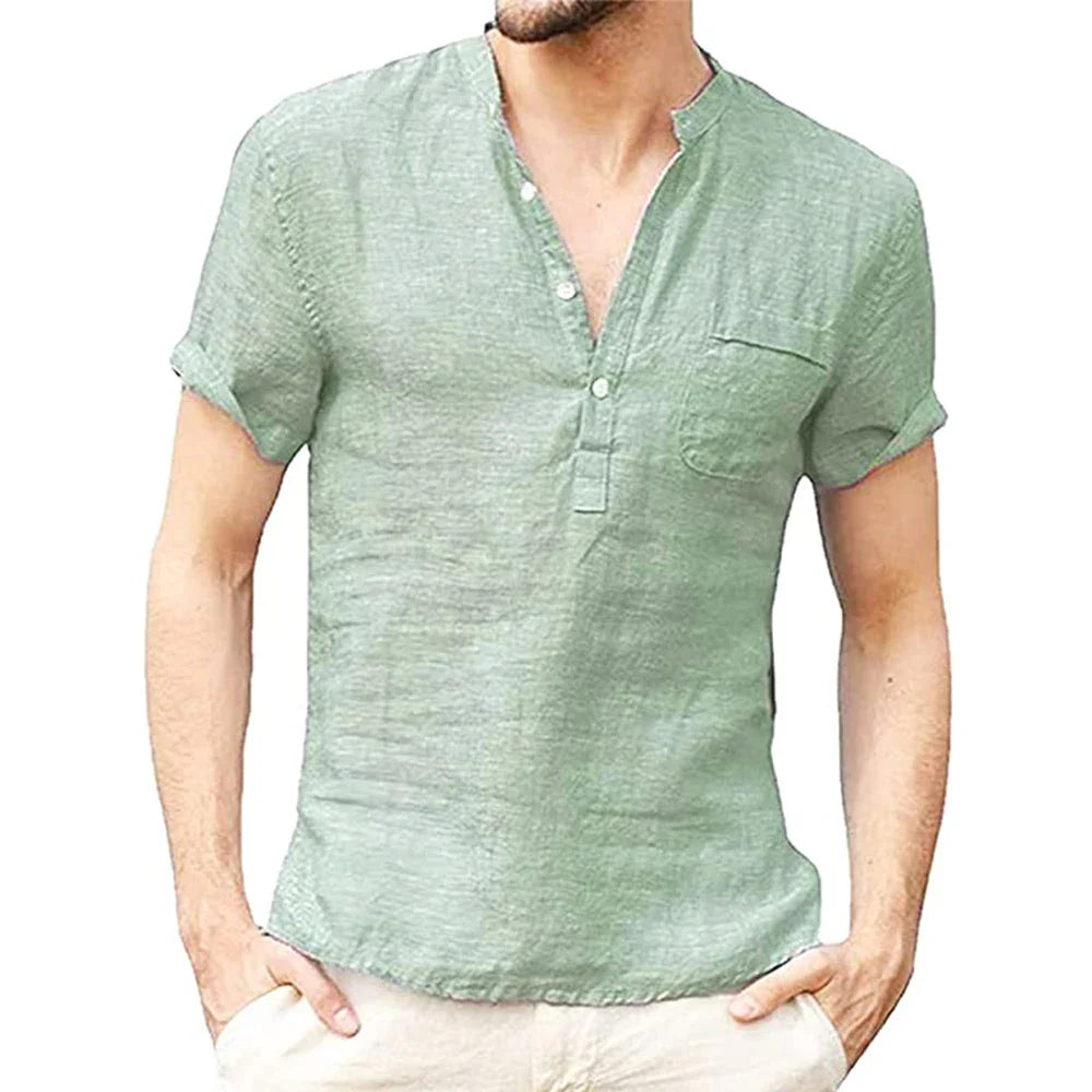 Davin Short Sleeve Henley Shirt
