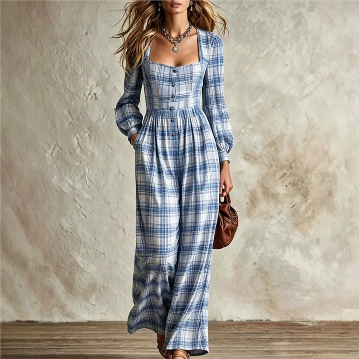 Mercedes Plaid Wide Leg Jumpsuit