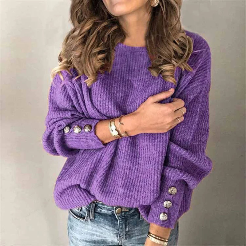 Margaux Button Cuff Sweater