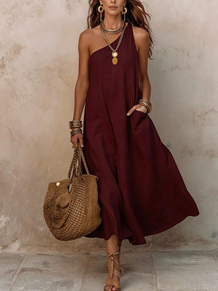 Emilia Asymmetrical Midi Dress