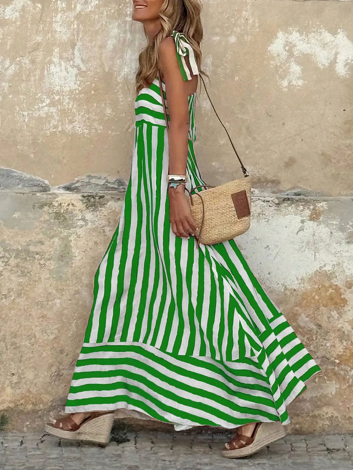 Adelisse Striped Boho Maxi Dress