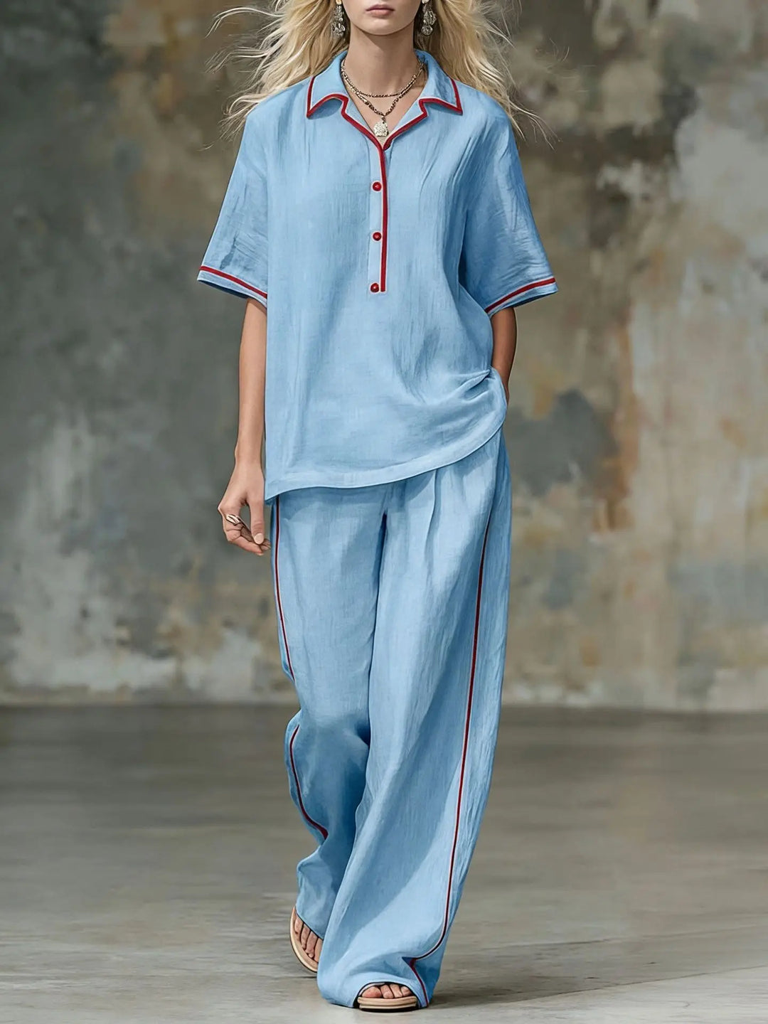 Margaux Relaxed Wide Leg Pant Set