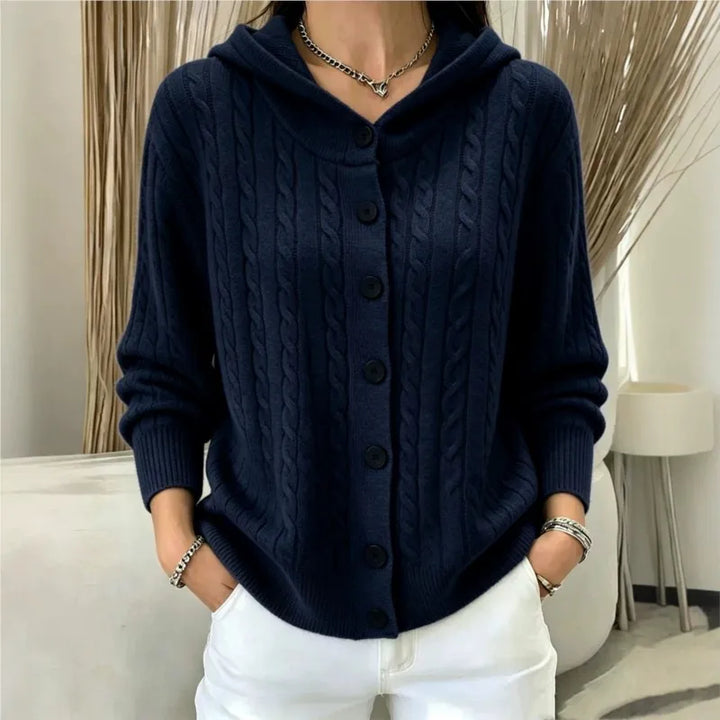 Marigold Cable Knit Button Cardigan