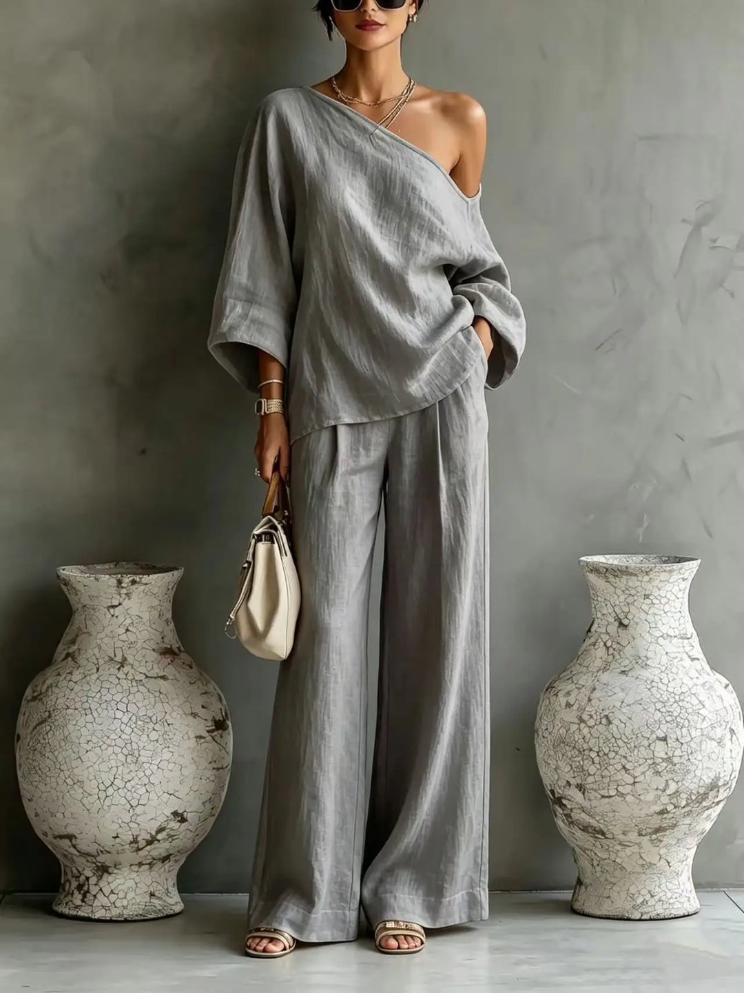 Arya One Shoulder Matching Set