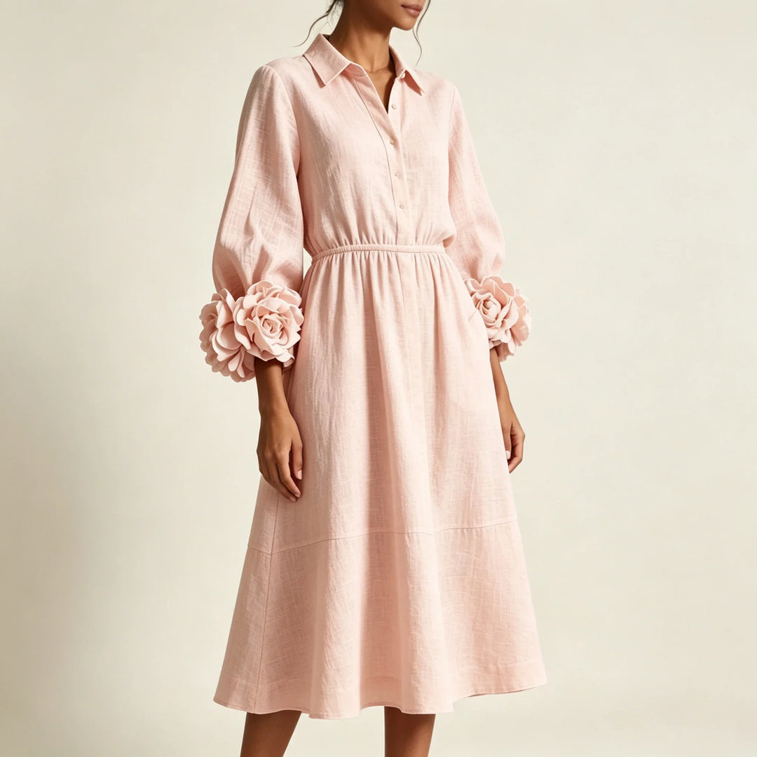 Josephine Floral Cuff Midi Dress