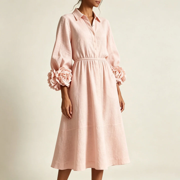 Josephine Floral Cuff Midi Dress