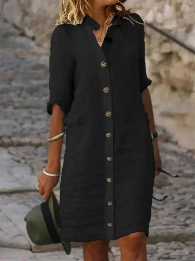 Elodie Button Front Mini Dress