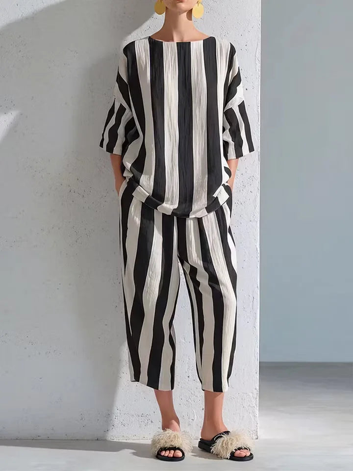 Amelia Casual Striped Co-Ord Set