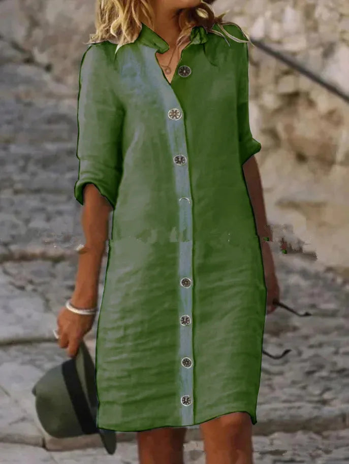 Elodie Button Front Mini Dress