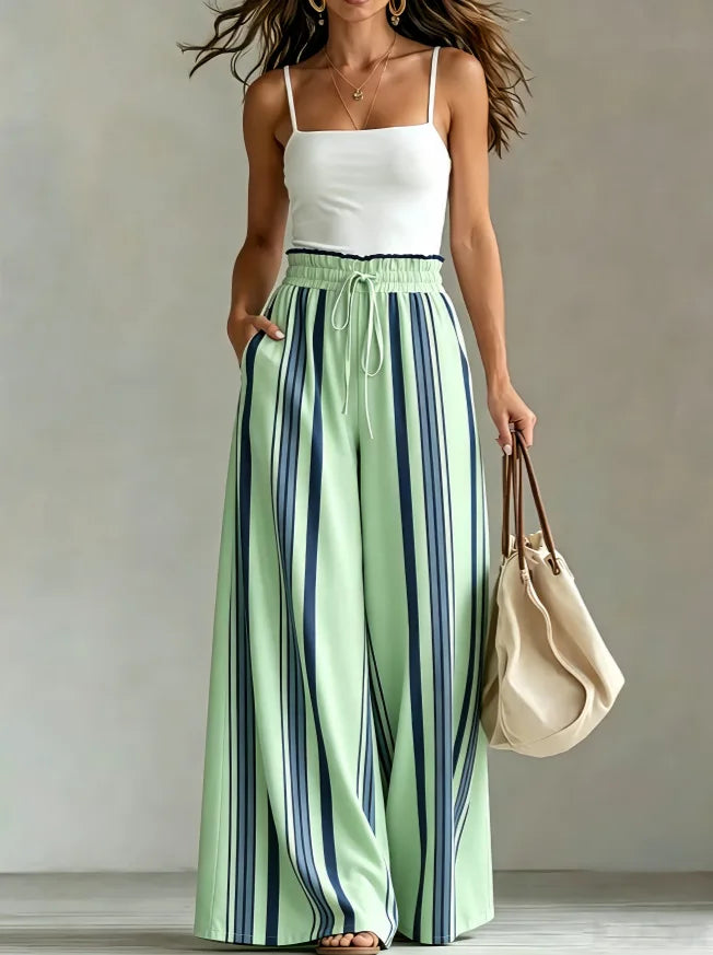 Ava Striped Palazzo Trouser