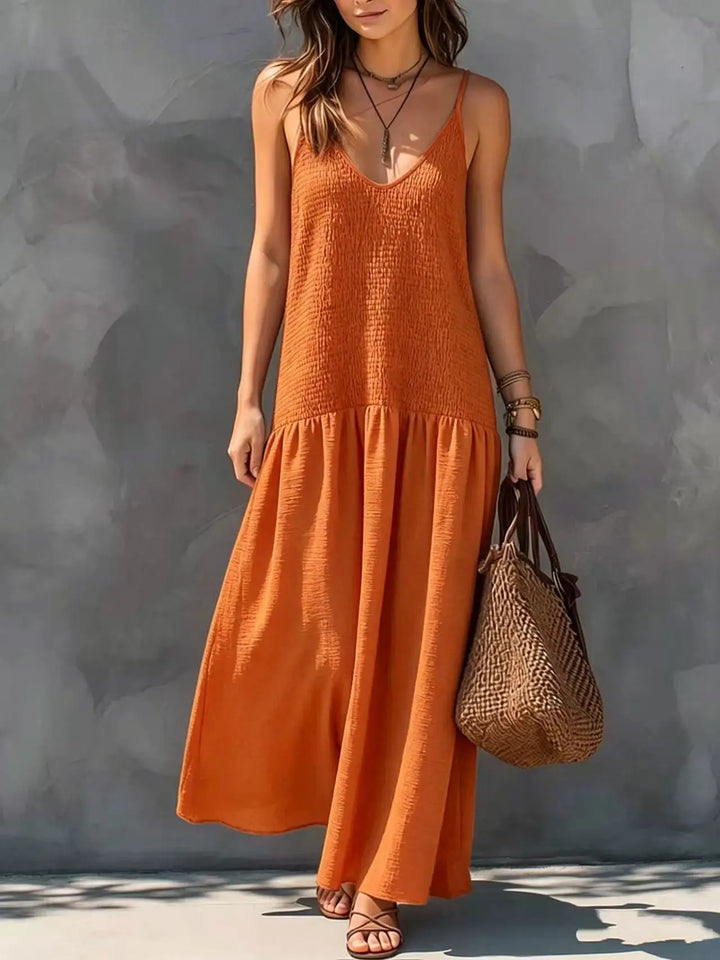 Avienne Sophisticated Boho Maxi Dress