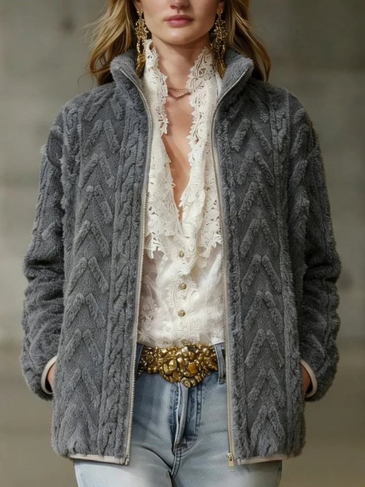 Rosalyn Textured Fleece Jacket