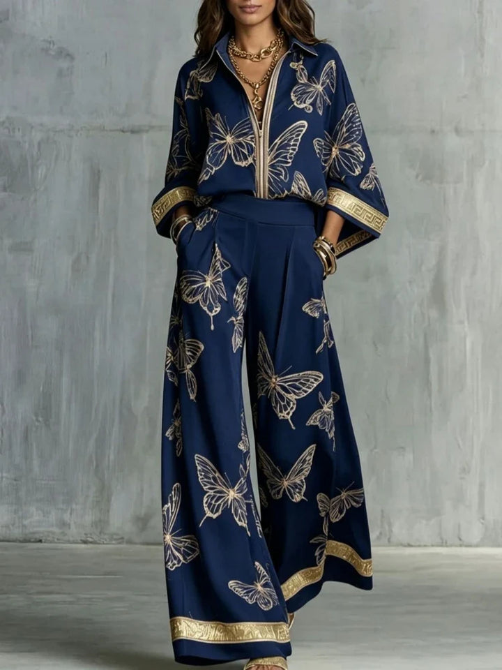 Grace Butterfly Print Lounge Set