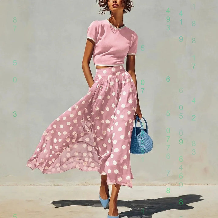 Amelia Polka Dot Skirt Set