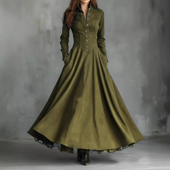 Celina Faux Suede Maxi Dress