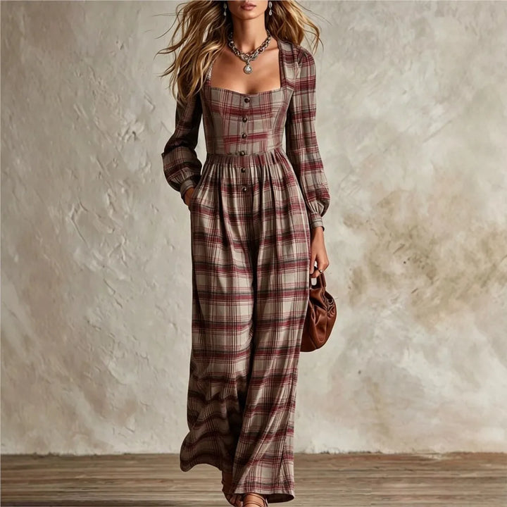 Mercedes Plaid Wide Leg Jumpsuit