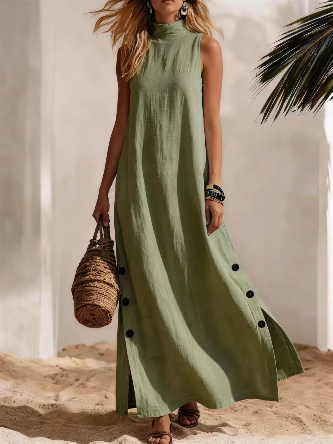 Isalina Flowing Beach Maxi Dress