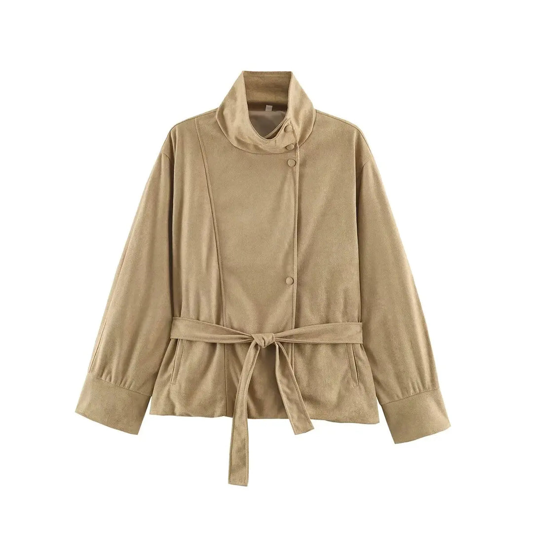 Palmerina Belted Funnel Jacket